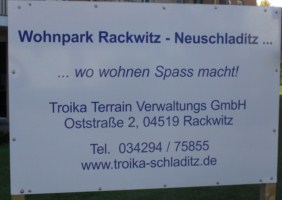 Werbung Parkplatzeinfahrt